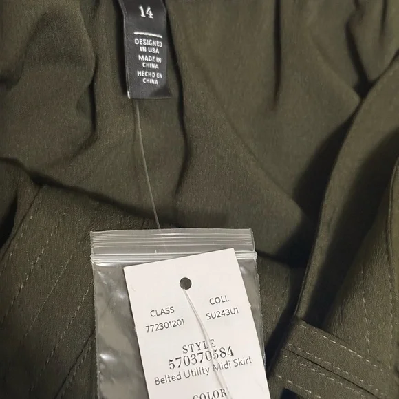 WHBM SERGEANT Utility Skirt Size 14 NWT - Picture 5 of 8